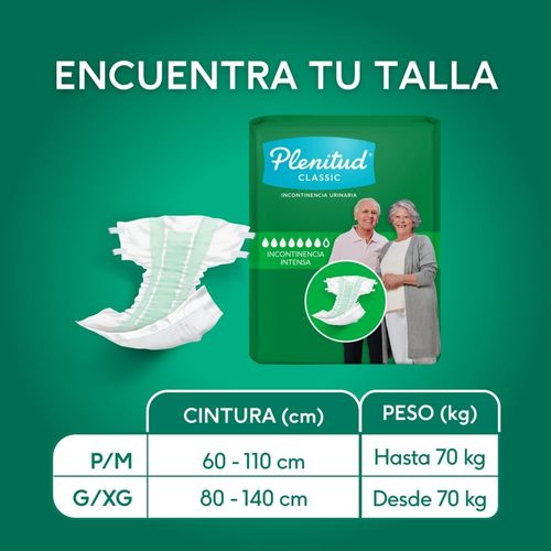 Pañales Adulto Plenitud Classic M - 8 Unidades