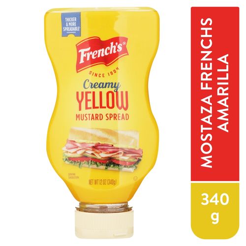 Mostaza Frenchs Cremosa Yellow 340 Gr