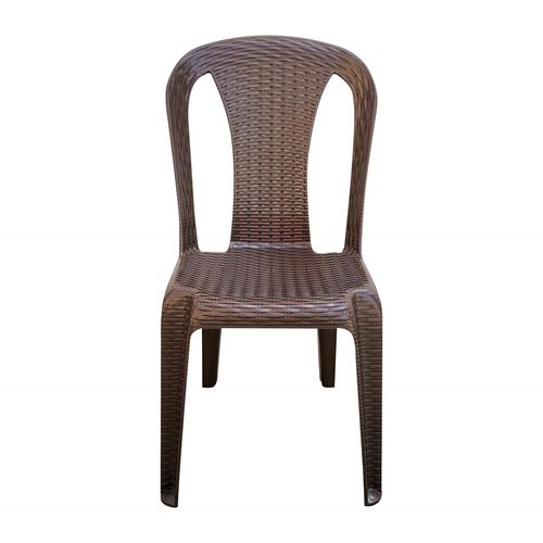 Silla Megaplast sin brazos color café -48x48x88 cm