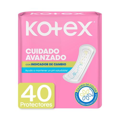 Protectores Diarios Kotex con Indicador de PH - 40 Unidades