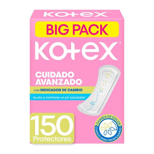 Protectores Diarios Kotex con Indicador de PH - 150 Unidades