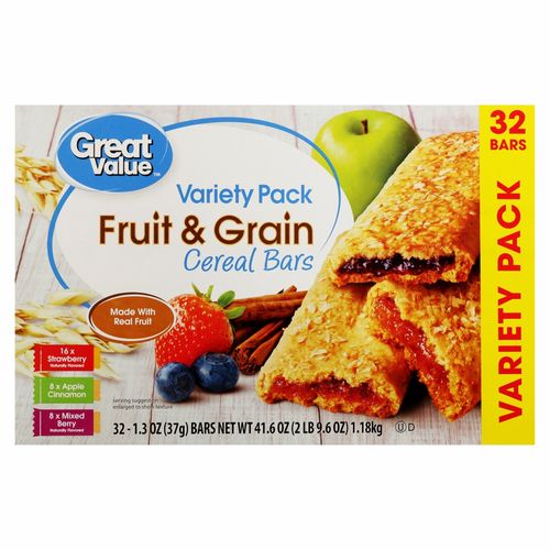 Barras Great Value de cereal mix 32 pack - 1.18 kg