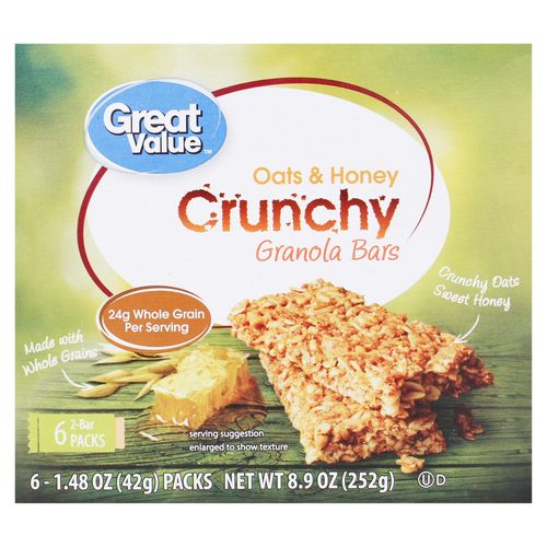 Barras Great Value granola almendras 6 pack - 252 g