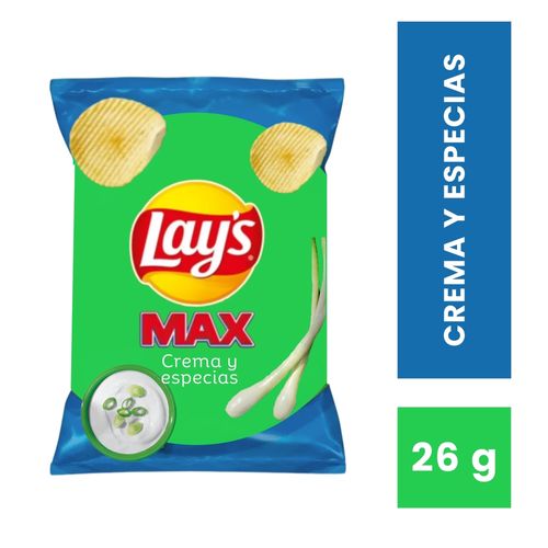 Lays Papas Crema Y Especias 26Gr