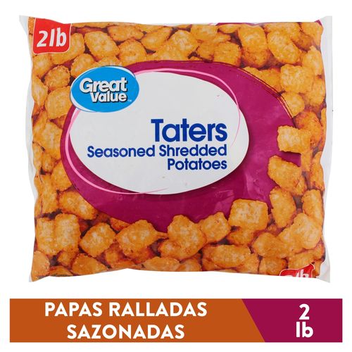 Papas a la francesa Great Value corte recto y congeladas - 2 Libras