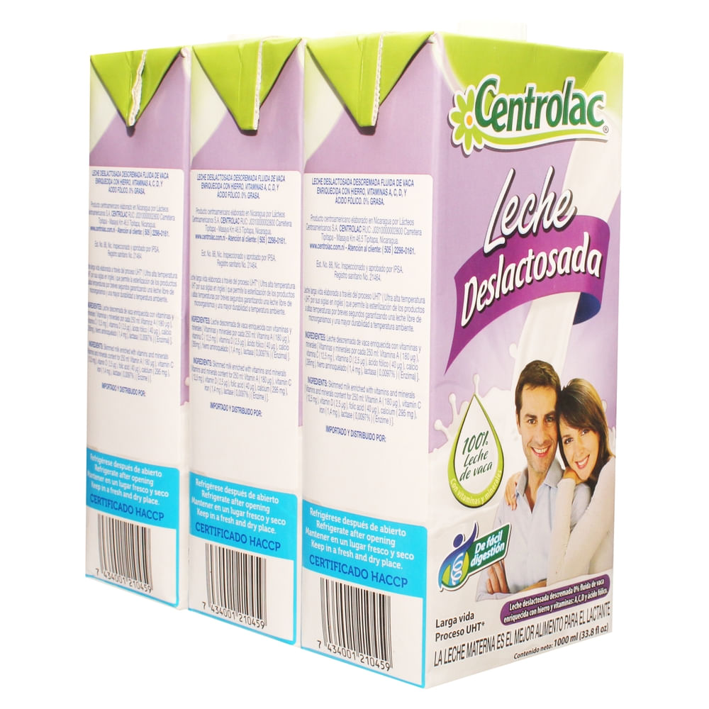 Leche Centrolac Deslactosada 3000 Ml 3pk - La Unión | Compra en línea