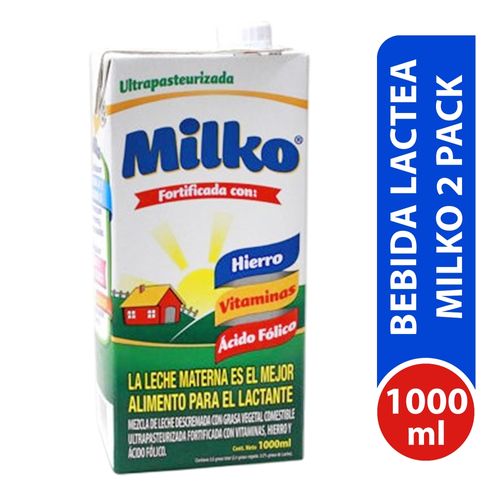 Bebida láctea Milko 2 pack -1000 ml