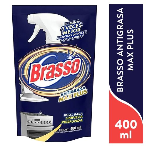 Brasso Antigrasa Max Plus Doypack 400 Ml