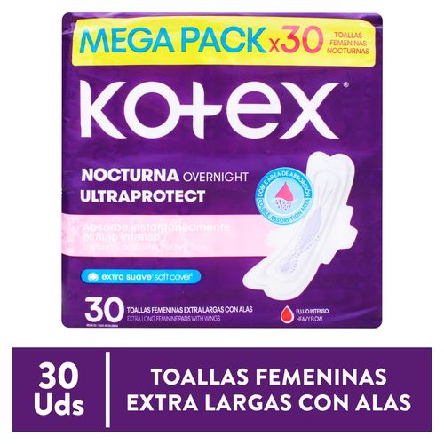 Toalla Kotex Noct Ultraprotect Al 30 Ea