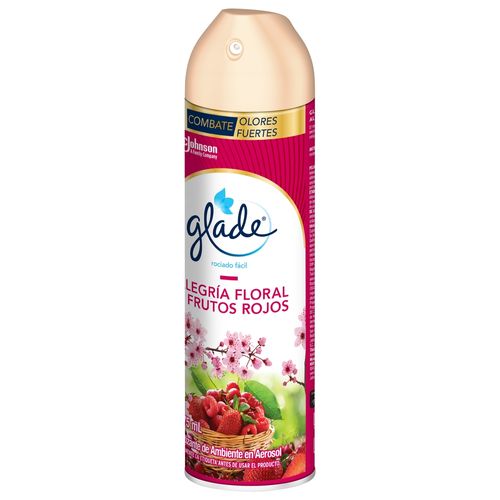 Aromatizante Glade Alegria Floral Frutos Rojos Aerosol 275 ml
