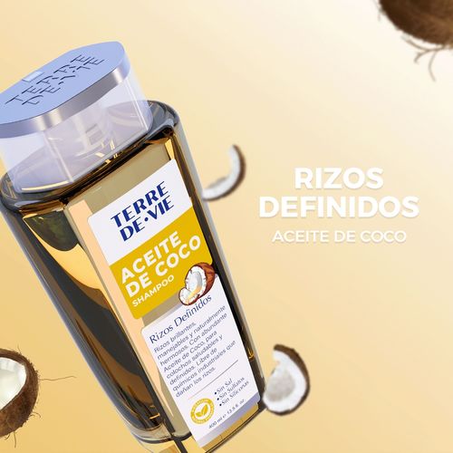Shampoo Terre de Vie rizos definidos con aceite de coco - 400 ml