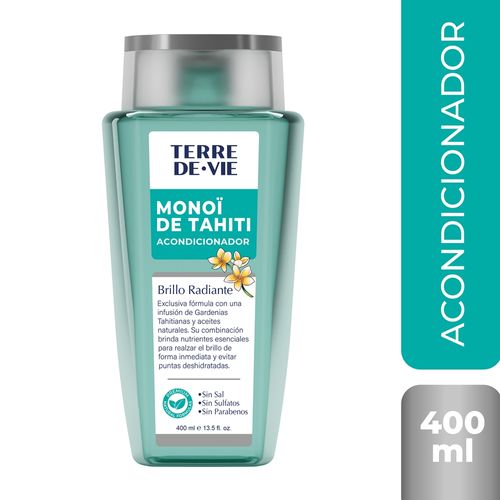 Acondicionador Monoi de Tahití Terre De Vie Brillo Radiante - 400 ml