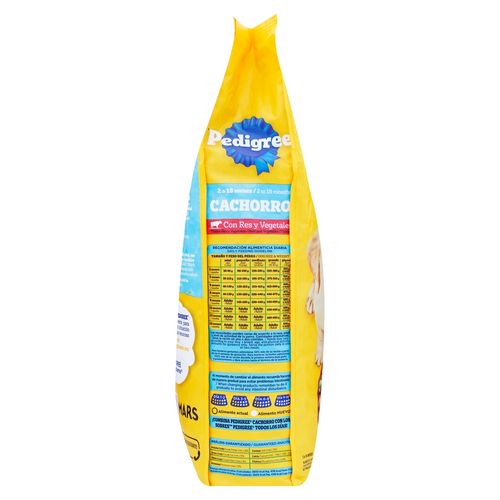 Alimento seco Pedigree para perros cachorros sabor res con vegetales - 4 kg
