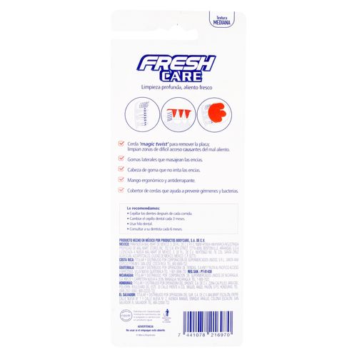 Cepillo de Dientes Equate y cobertores Fresh Care Textura Mediana 3Pack