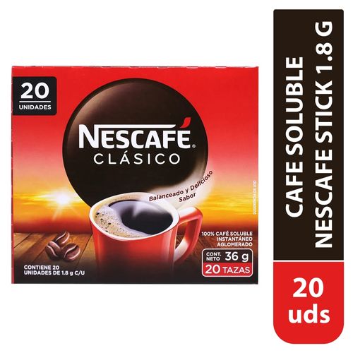 Cafe Soluble Nescafe Stick 20u