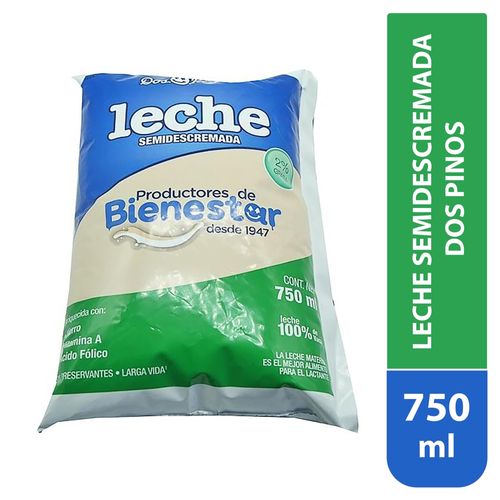 Leche Semidescremada Dos Pinos 750 Ml