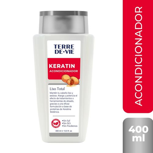 Acondicionador Keratin Terre De Vie Liso Total  - 400 ml