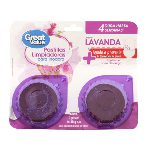 Pastilla Great Value para Inodoro 2 pack - 40 g