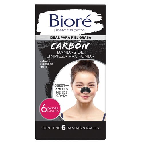 Bandas Bioré de Limpieza Facial - 6 uds