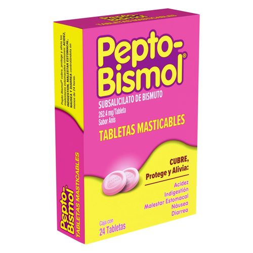 Tabletas Peptobismol Caja - 25 uds