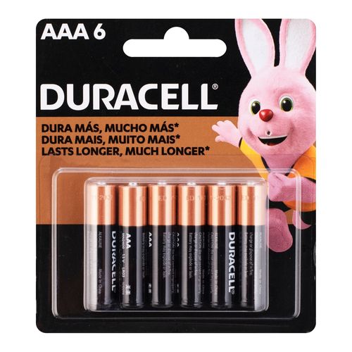 Batería Duracell alcalinas AAA pack - 4 uds