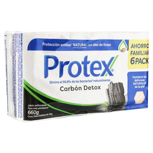 Jabón De Tocador Protex Carbón Detox 6 Pack - 110g
