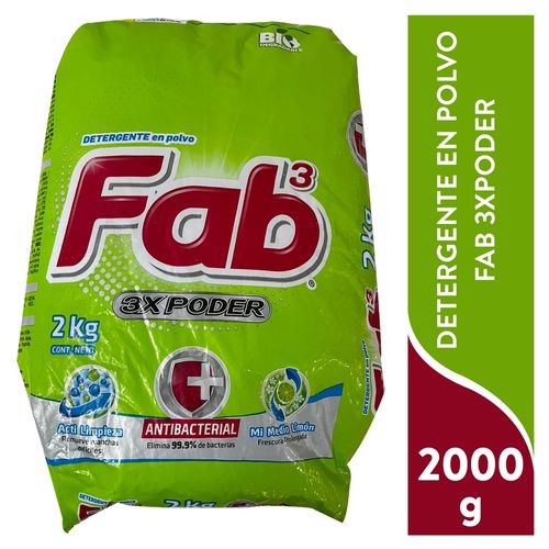 Detergente en polvo FAB antibacterial -2000 g