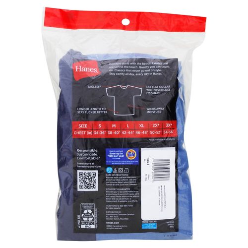 P2 Cms Hanes Cab Cuello Redond Azules M