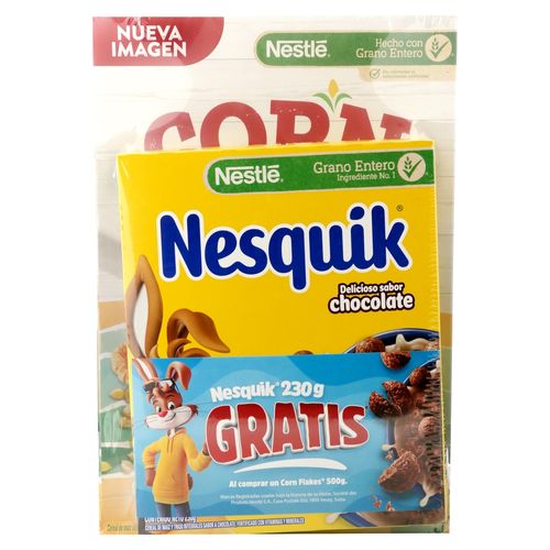 Pack Corn Flakes Mas Nesquik 730gr