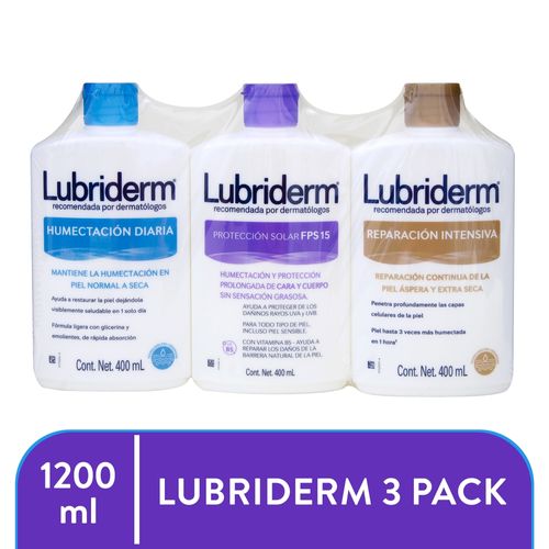 Lubriderm Mix Hd Uv Ri 3 Pack 1200ml