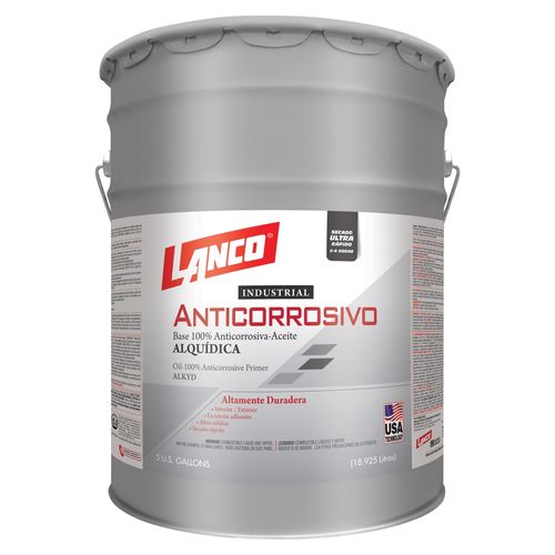 Cubeta De Pintura Lanco Anticorrosivo De Aceite Color Rojo