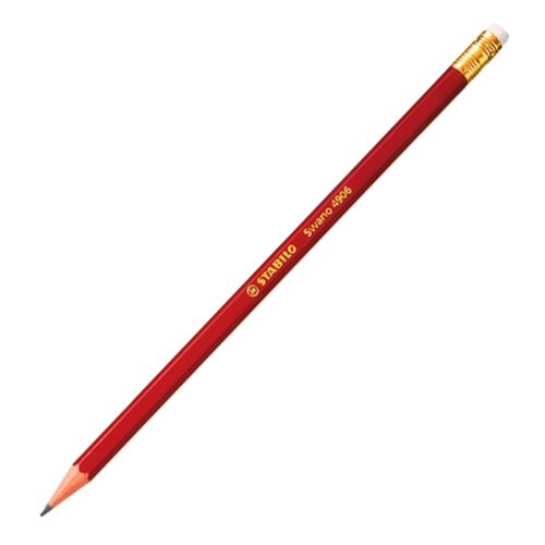 Lápiz Stabilo de grafito color rojo pack - 5 Uds