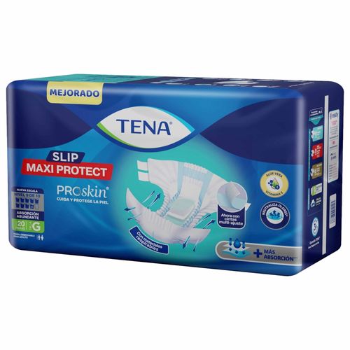 Pañales Para Adulto Tena Slip Maxi Protect Talla:G - 20Uds