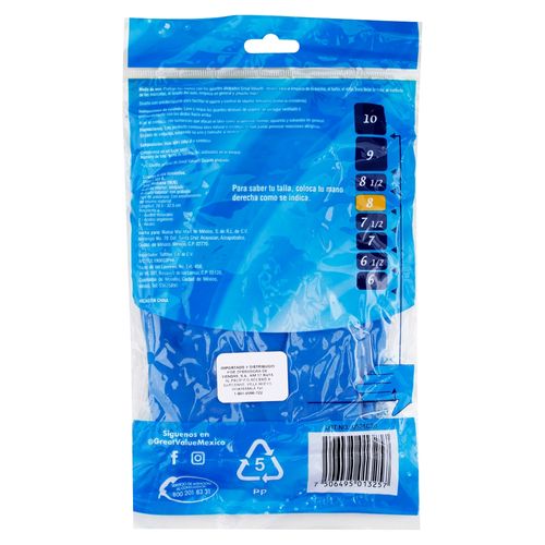 Guantes Great Value Great Value Guante Latex Afelfad Med 1 Unidad