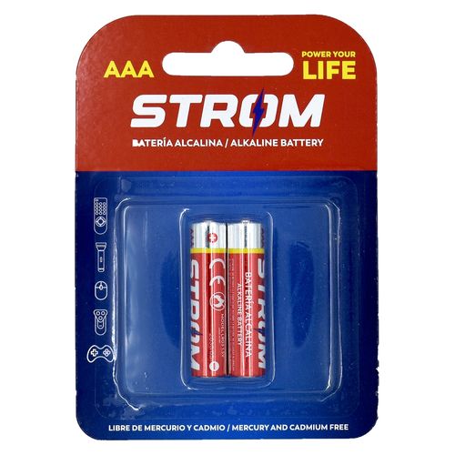 Batería AAA Strom alcalina 2 pack