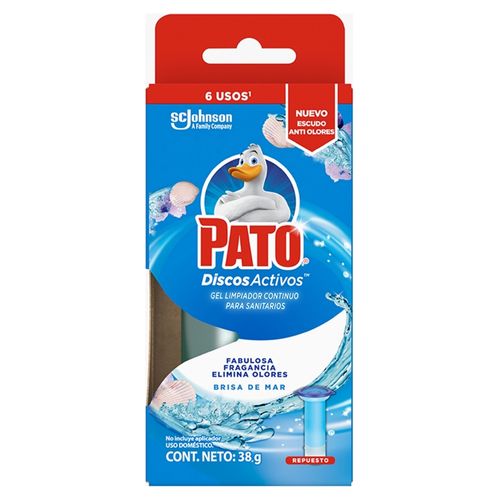 Discos activos Pato Mr Músculo baños brisa de mar - 36 ml
