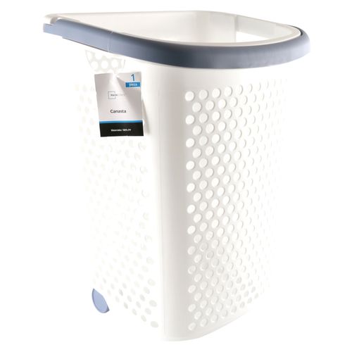 Cesta Para Ropa Con Ruedas Y Asa 60l. Ms