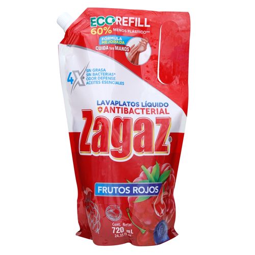 Lavaplatos Zagaz líquido frutos rojos -720 ml