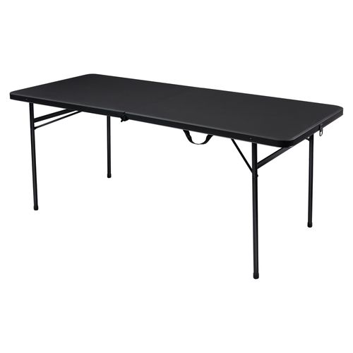 Mesa Negra Plastica Plegable 122Cm