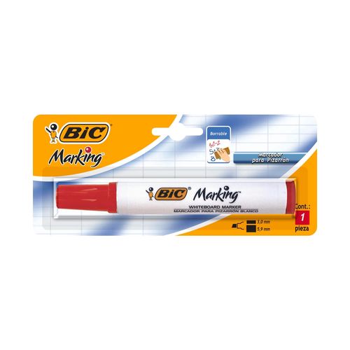 Marcador Bic rojo para pizarrón