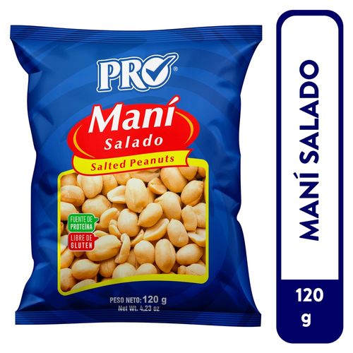 Maní salado PRO libre de gluten - 120 g