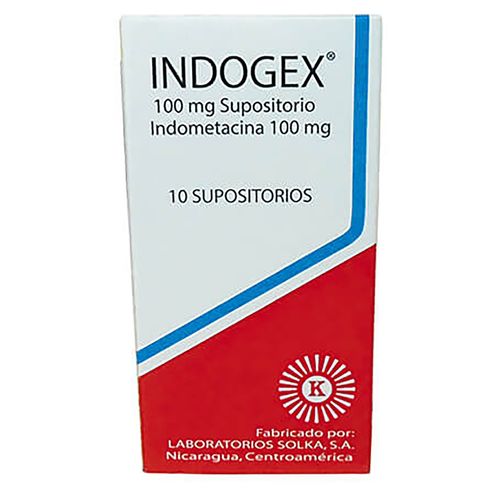 Indogex Indometacina 100Mg 10Suposítorio