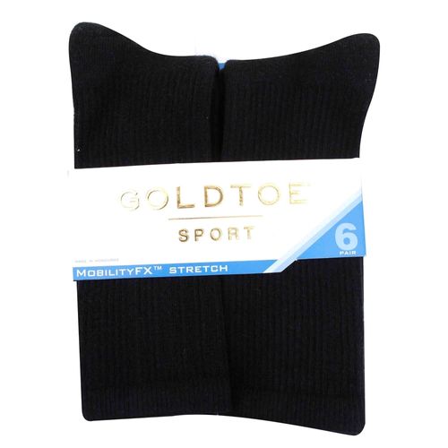 6Pk Calceta Crew Damas Gold Toe