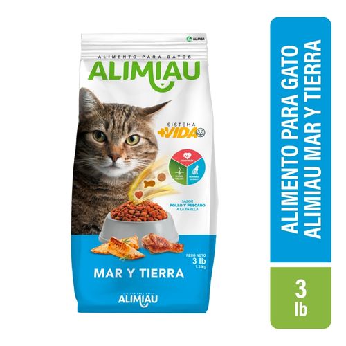 Alimento Alimiau para gato sabor mar y tierra – 1.6 kg