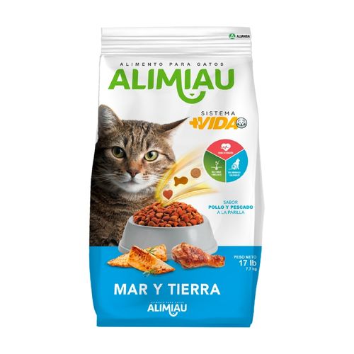 Alimento para gatos Alimiau sabor mar y tierra - 7.7 kg