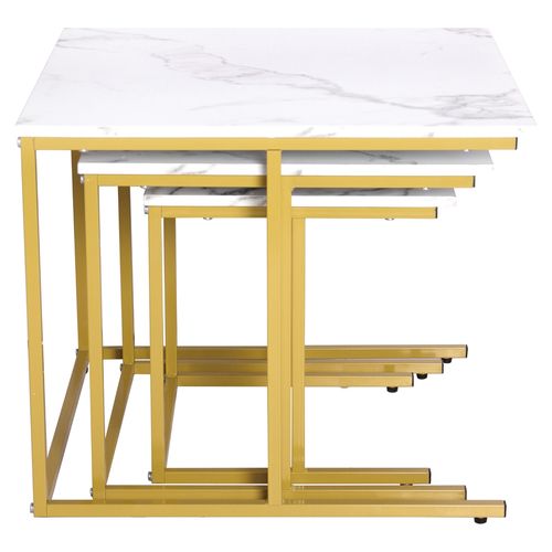 Mesas Home Trends estampado marmol -3 pzas