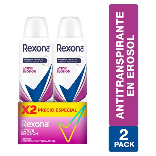 Antitranspirante Rexona Women active emotion 2 pack - 300 ml