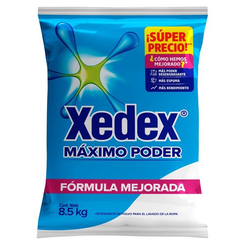 Detergente Xedex maximo poder en polvo - 8500 g