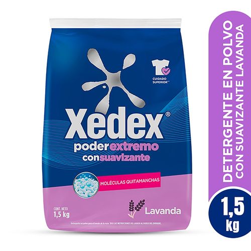 Detergente en polvo Xedex Poder Extremo Lavanda - 1.5 kg
