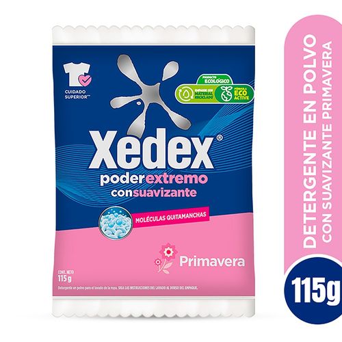 Detergente en polvo Xedex Poder Extremo Primavera -  115 g